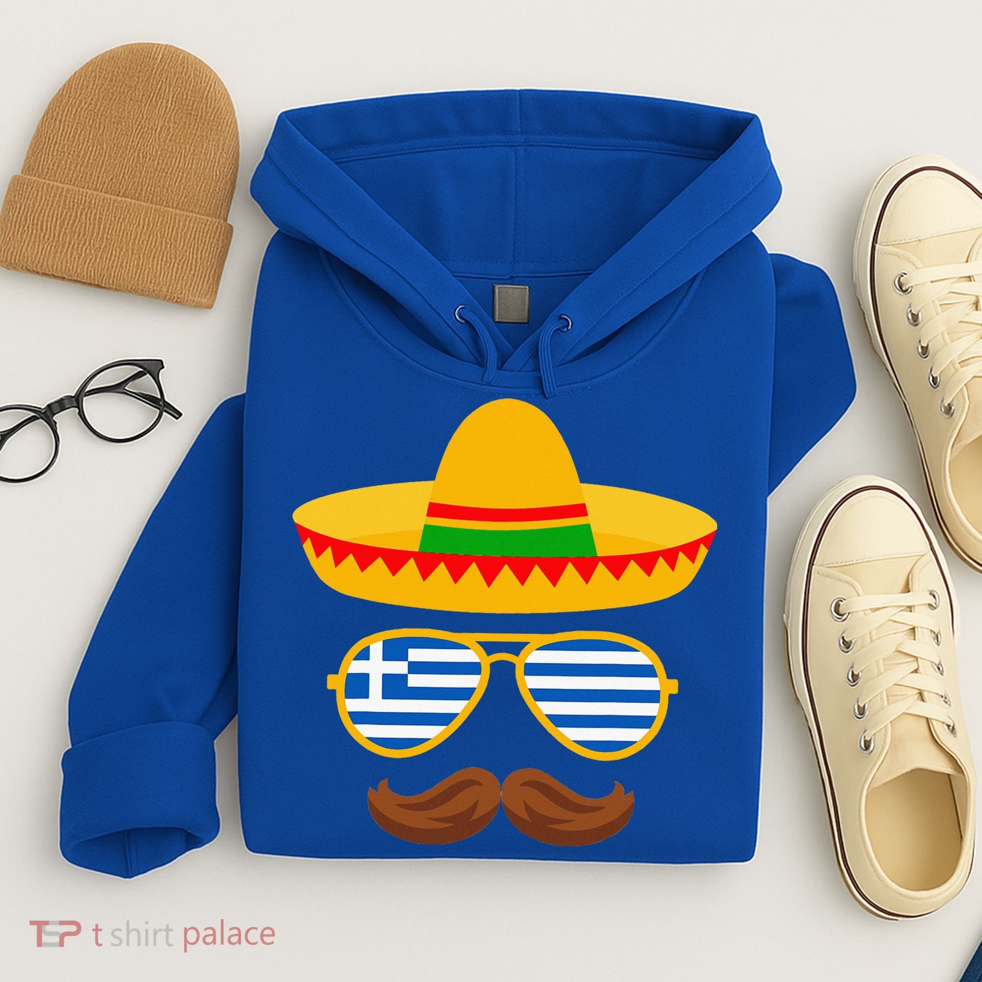 Greek Easter Sunglasses Cinco De Mayo Mexican Hoodie
