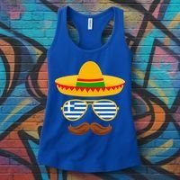Greek Easter Sunglasses Cinco De Mayo Mexican Women's Tank Top thumb 3