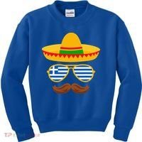 Greek Easter Sunglasses Cinco De Mayo Mexican Kids Sweatshirt thumb 0