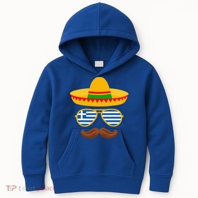 Greek Easter Sunglasses Cinco De Mayo Mexican Kids Hoodie