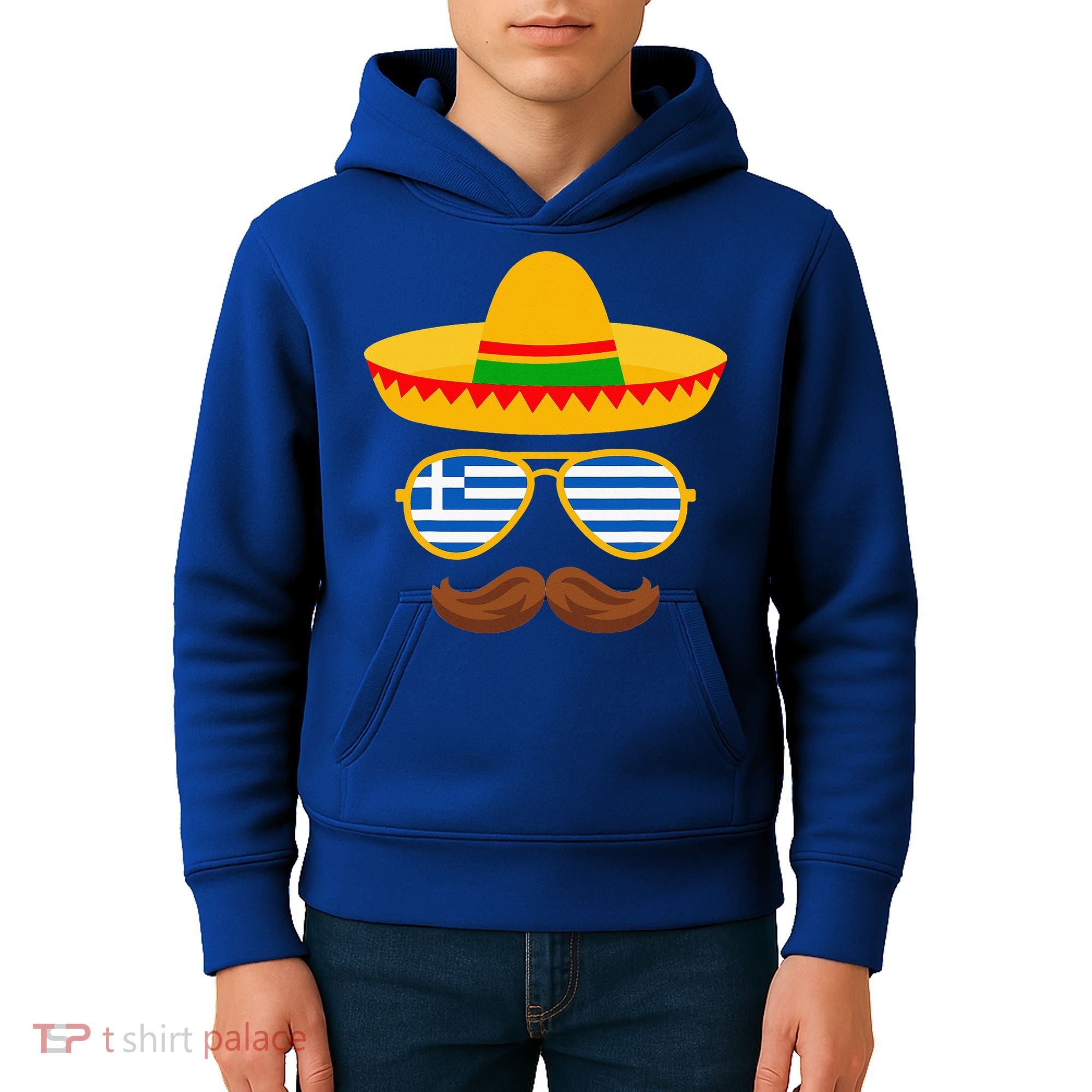 Greek Easter Sunglasses Cinco De Mayo Mexican Kids Hoodie