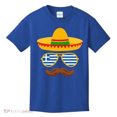 Greek Easter Sunglasses Cinco De Mayo Mexican Kids T-Shirt
