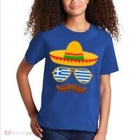 Greek Easter Sunglasses Cinco De Mayo Mexican Kids T-Shirt thumb 2