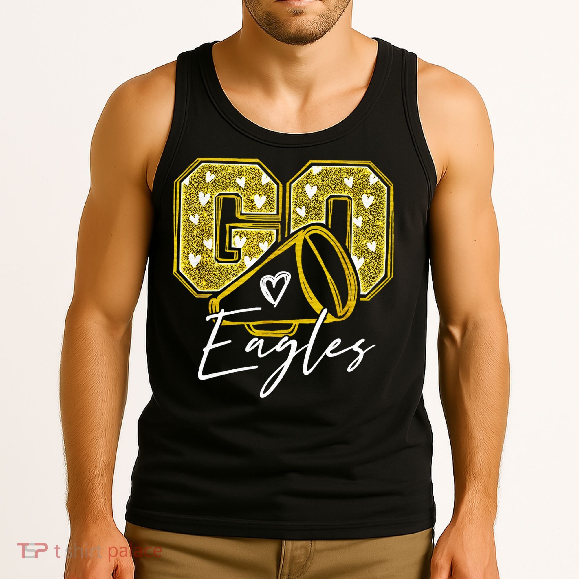 Go Eagles Sports Team Fan School Spirit Tank Top