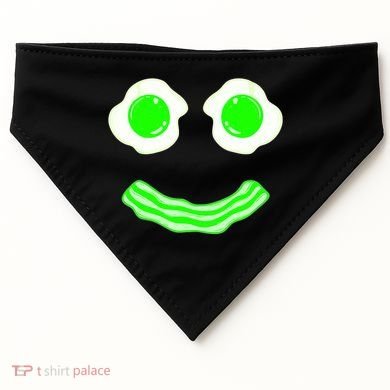 Green Eggs Smile Brunch Breakfast USA-Made Doggie Bandana