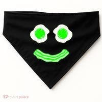 Green Eggs Smile Brunch Breakfast USA-Made Doggie Bandana thumb 0