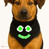 Green Eggs Smile Brunch Breakfast USA-Made Doggie Bandana thumb 1