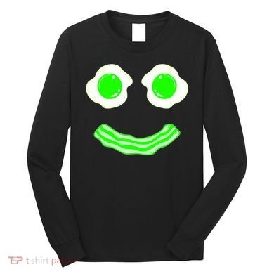 Green Eggs Smile Brunch Breakfast Long Sleeve Shirt