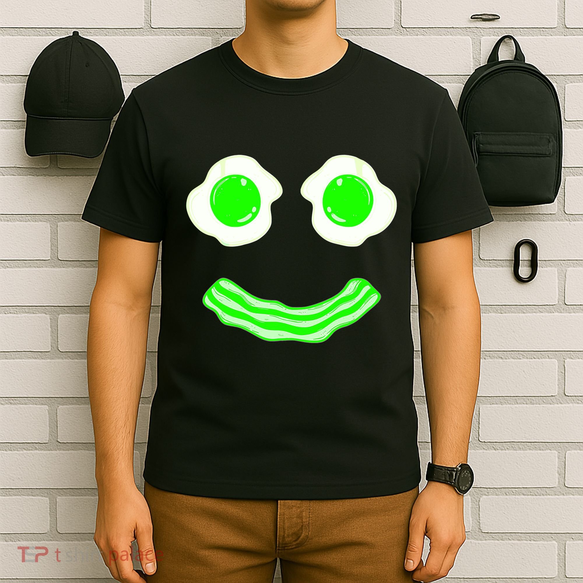Green Eggs Smile Brunch Breakfast T-Shirt