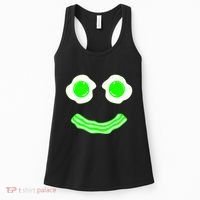 Green Eggs Smile Brunch Breakfast Women's Tank Top thumb 0