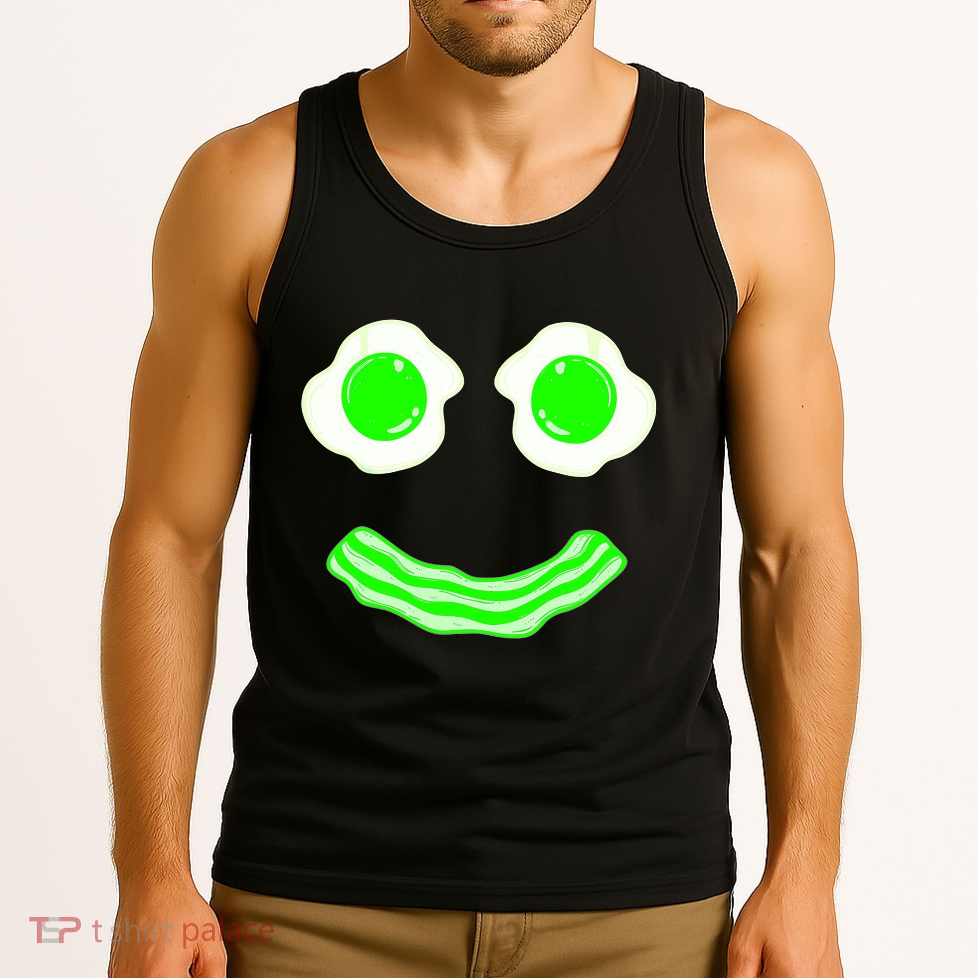 Green Eggs Smile Brunch Breakfast Tank Top