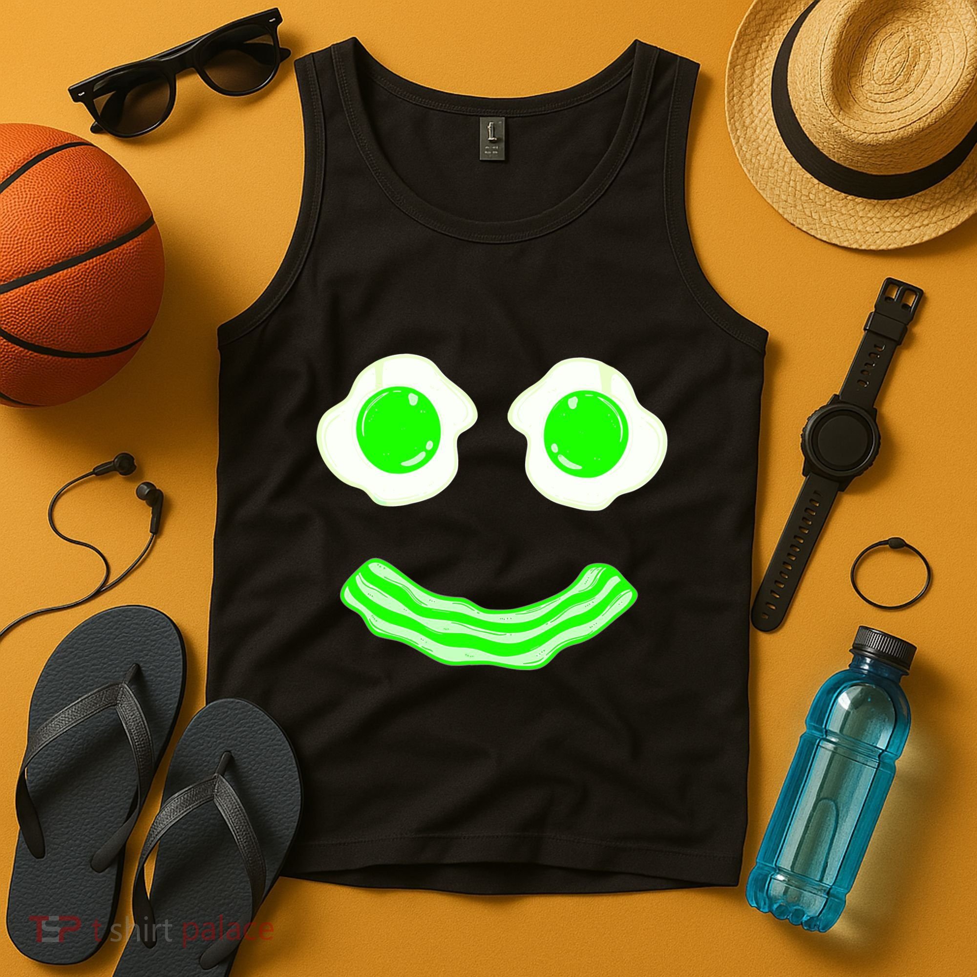 Green Eggs Smile Brunch Breakfast Tank Top