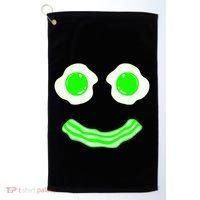 Green Eggs Smile Brunch Breakfast Golf Towel thumb 0