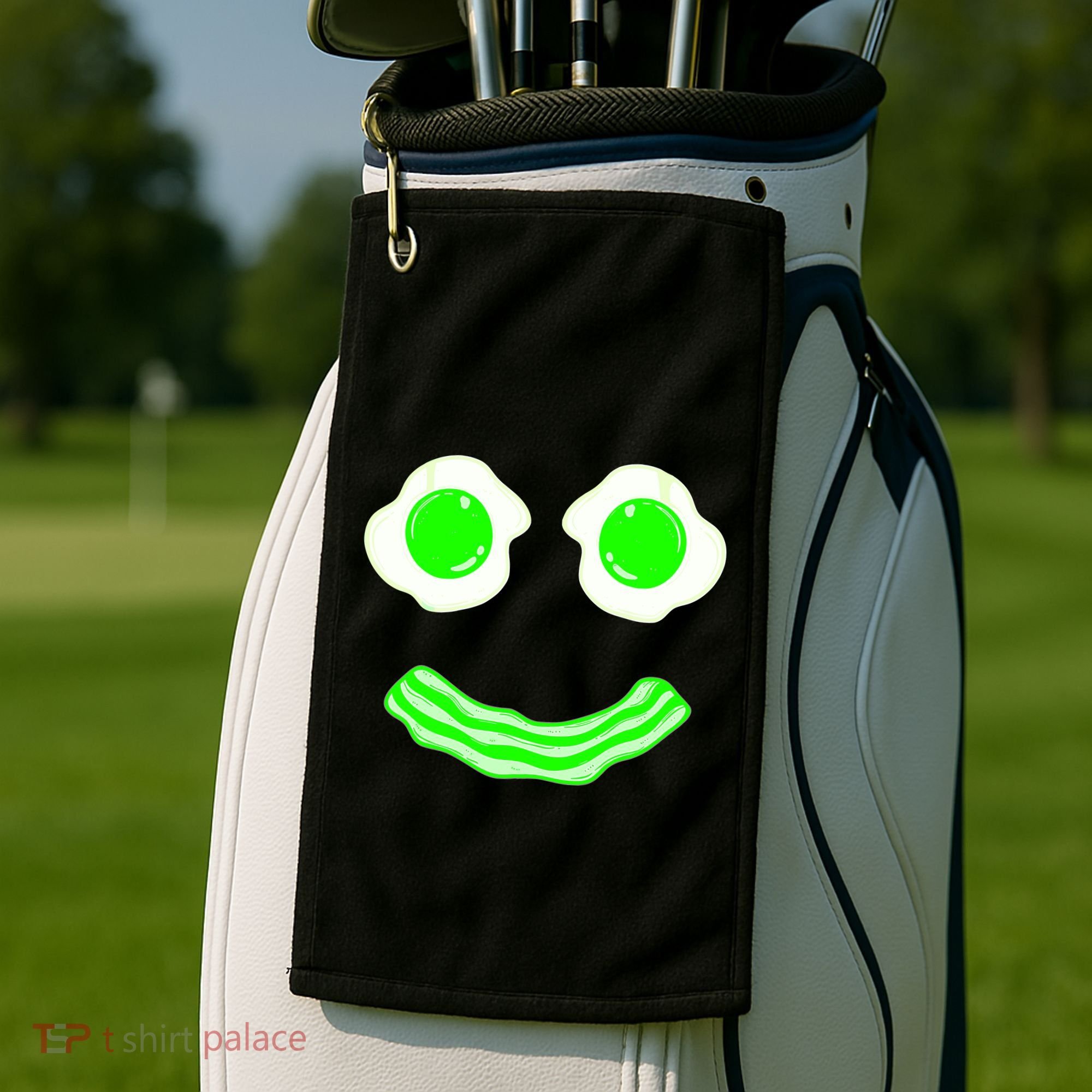 Green Eggs Smile Brunch Breakfast Golf Towel