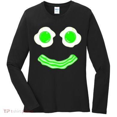 Green Eggs Smile Brunch Breakfast Women's Long Sleeve Shirt