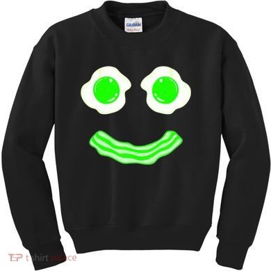 Green Eggs Smile Brunch Breakfast Kids Sweatshirt