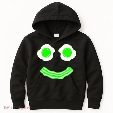 Green Eggs Smile Brunch Breakfast Kids Hoodie
