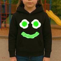 Green Eggs Smile Brunch Breakfast Kids Hoodie thumb 3