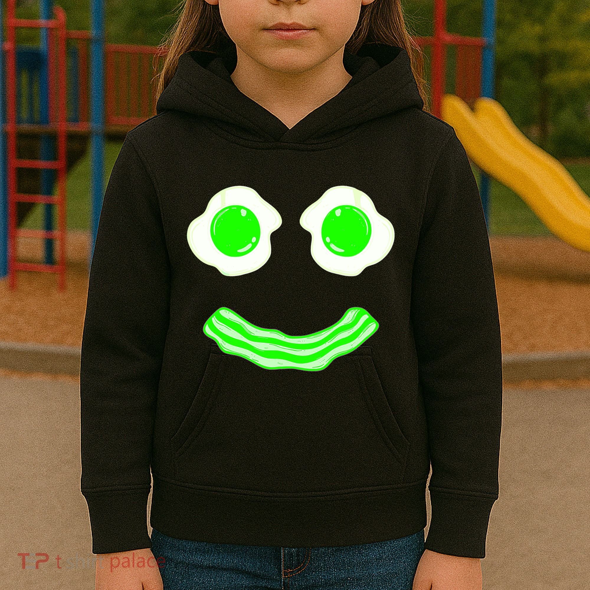 Green Eggs Smile Brunch Breakfast Kids Hoodie