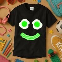 Green Eggs Smile Brunch Breakfast Kids T-Shirt thumb 3