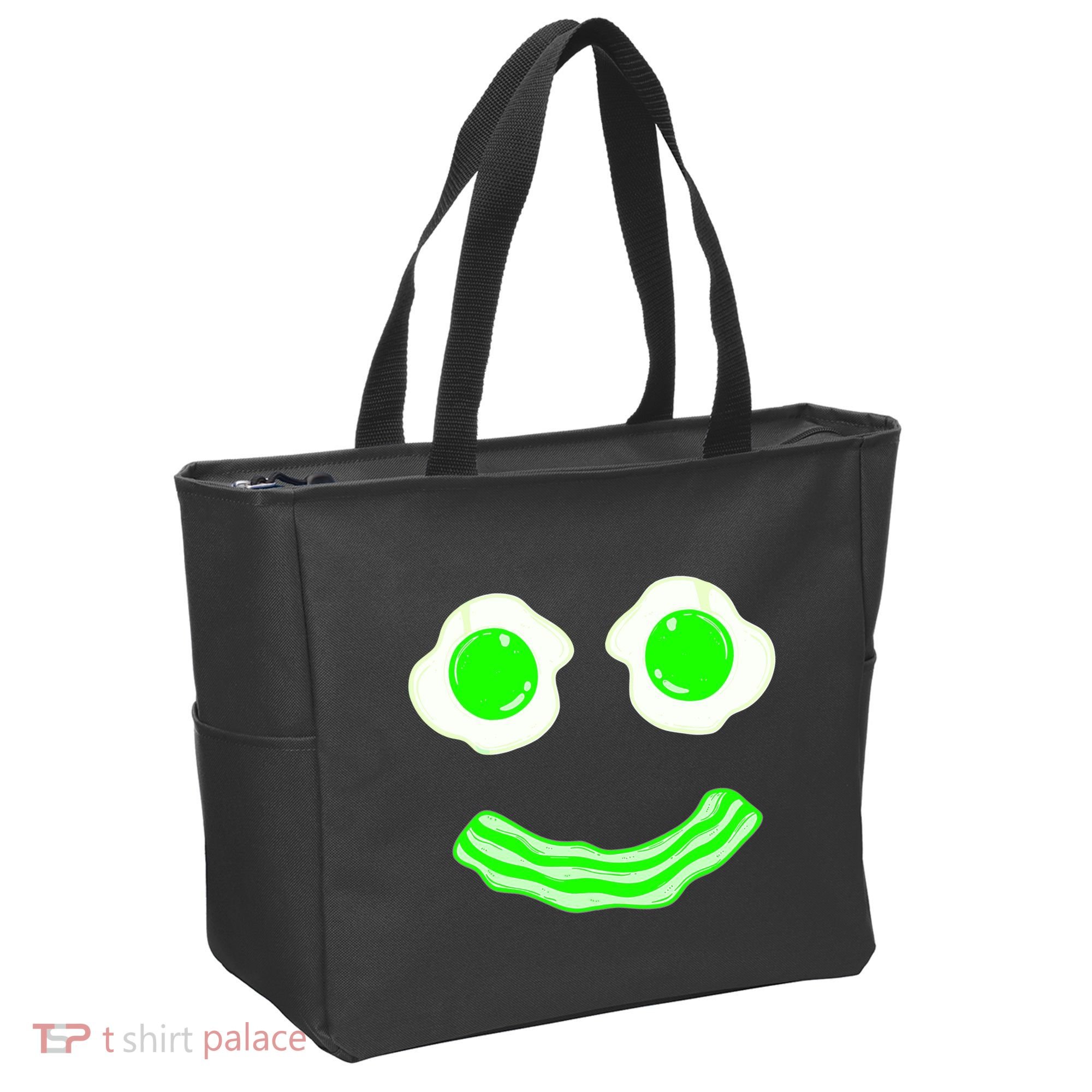 Green Eggs Smile Brunch Breakfast Tote Bag