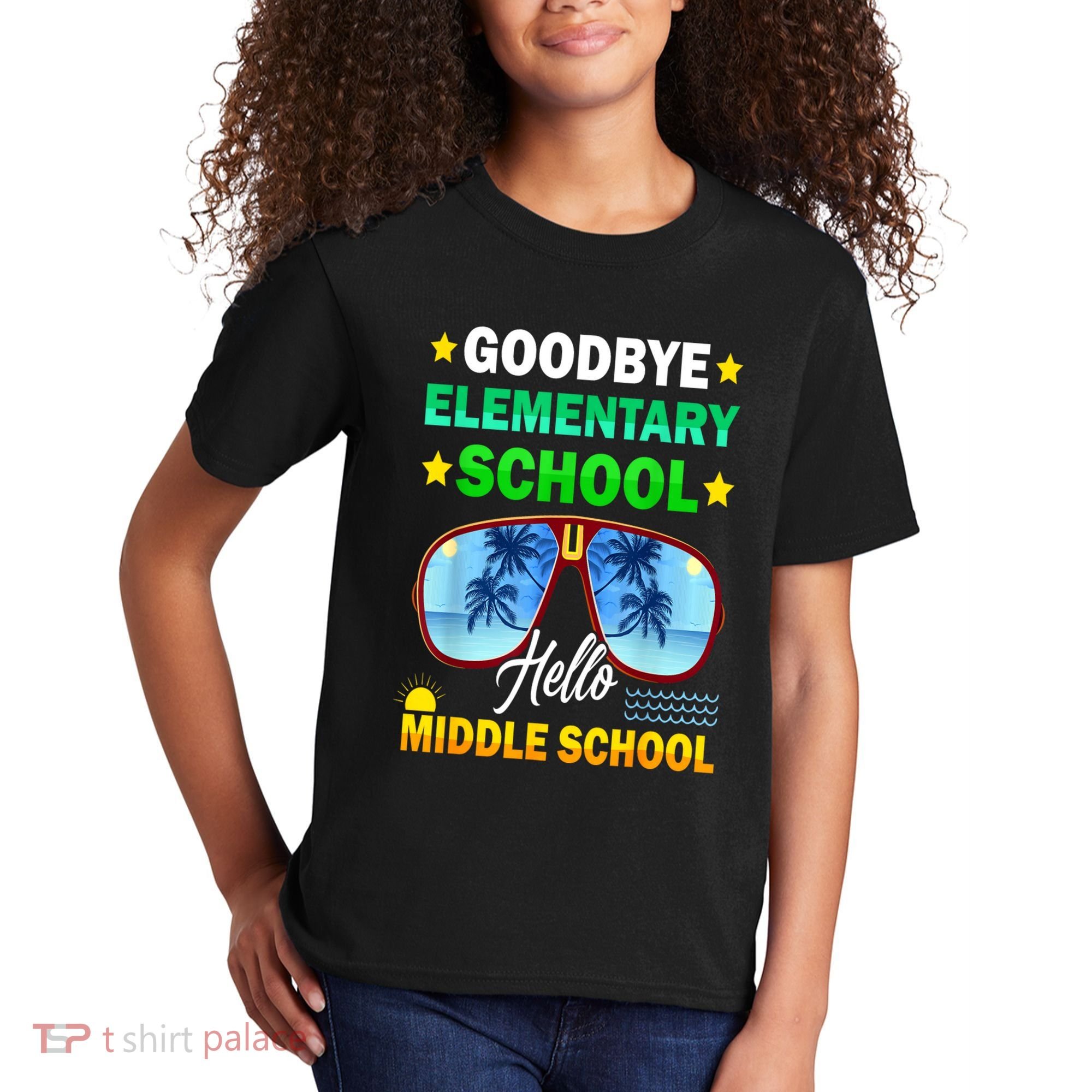Goodbye Elementary School On My Way To Middle School Kids T-Shirt
