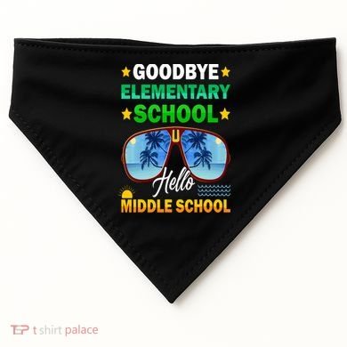 Goodbye Elementary School On My Way To Middle School USA-Made Doggie Bandana