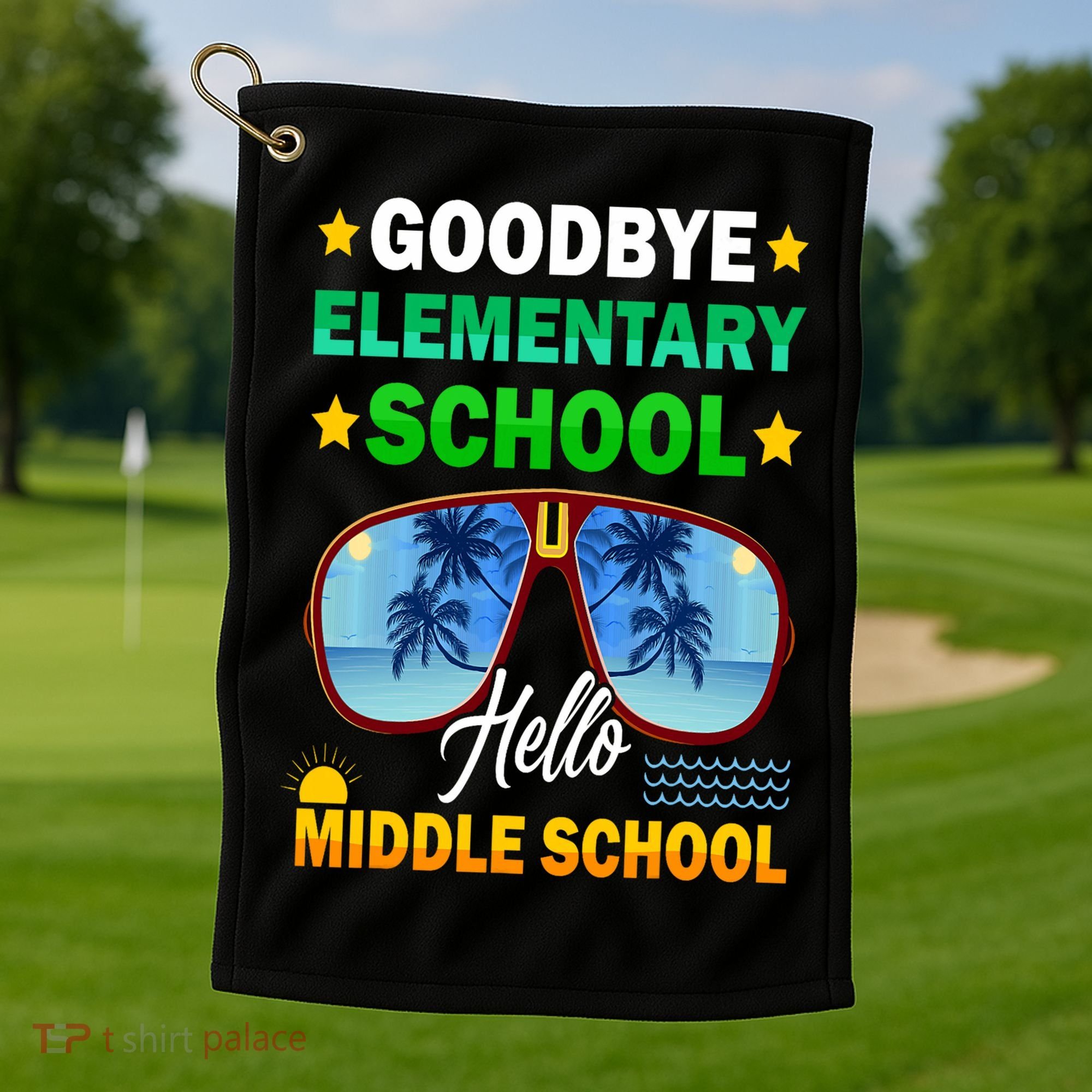 Goodbye Elementary School On My Way To Middle School Golf Towel
