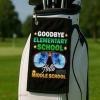 Goodbye Elementary School On My Way To Middle School Golf Towel thumb 2
