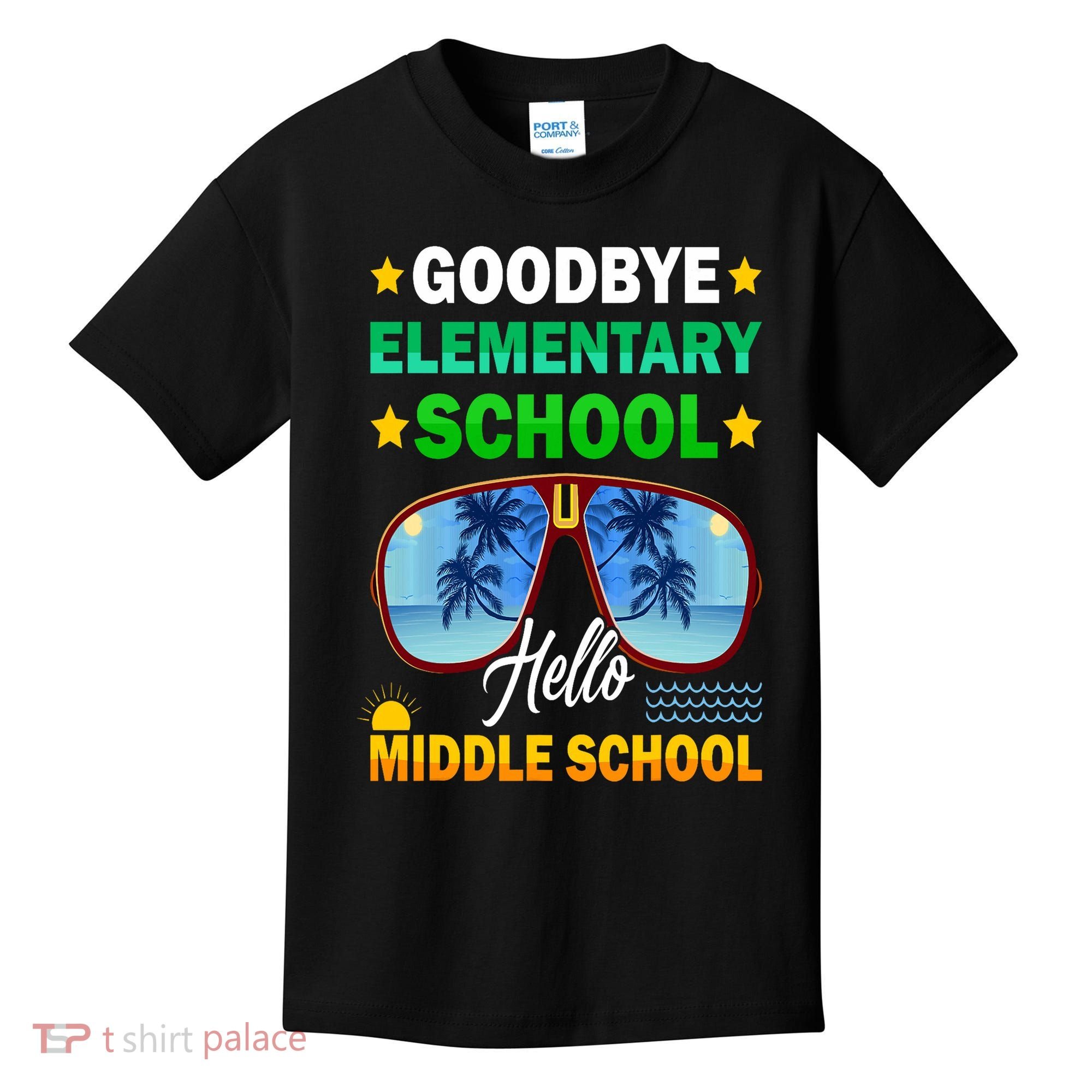 Goodbye Elementary School On My Way To Middle School Kids T-Shirt