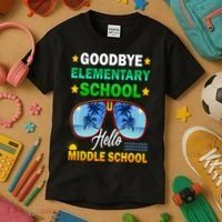 Goodbye Elementary School On My Way To Middle School Kids T-Shirt thumb 3