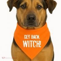 Get Back, Witch! Halloween USA-Made Doggie Bandana thumb 1