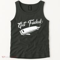 Get Faded Barber Razor Tank Top thumb 2