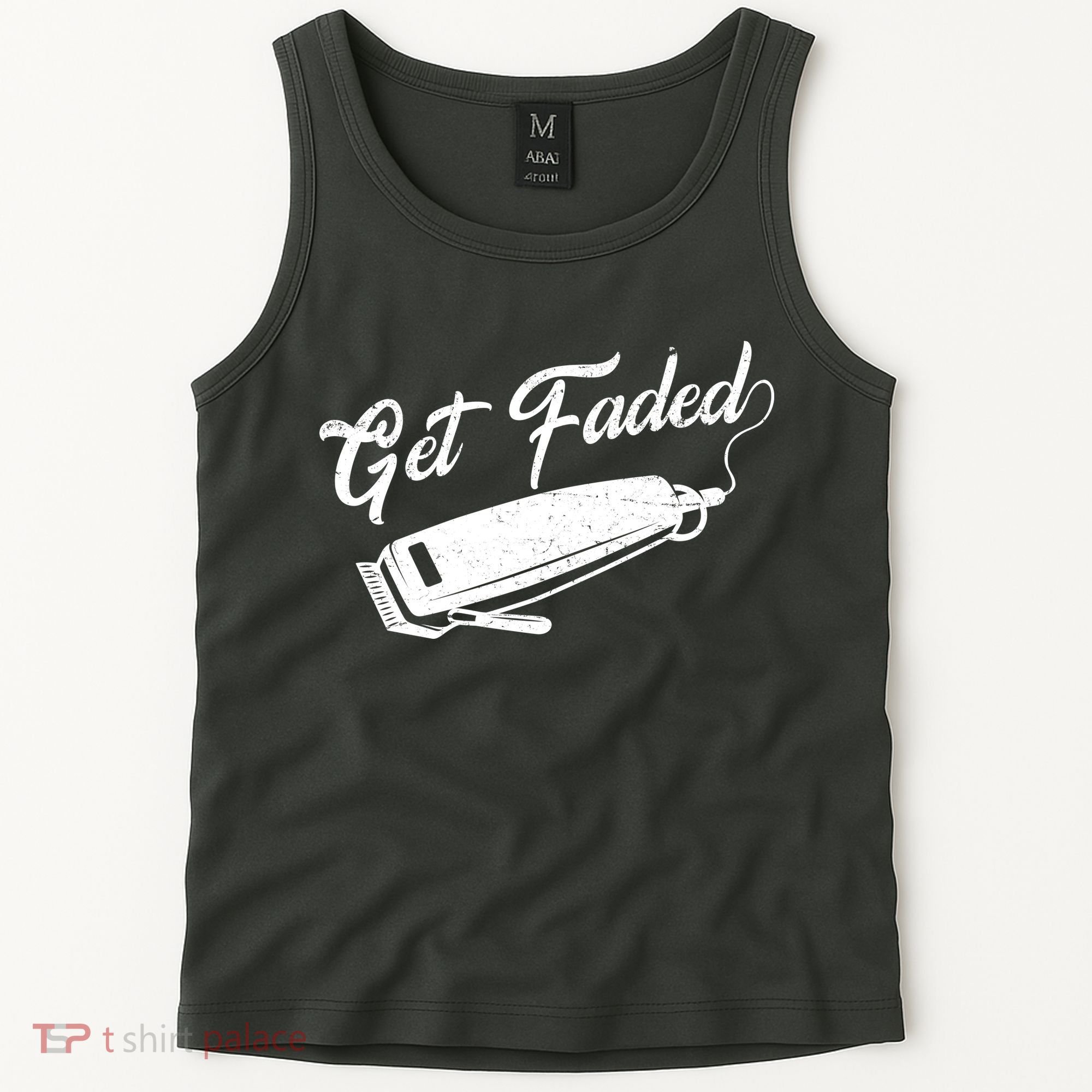 Get Faded Barber Razor Tank Top