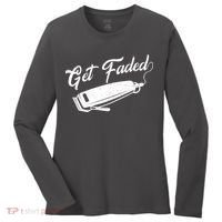 Get Faded Barber Razor Women's Long Sleeve Shirt thumb 0