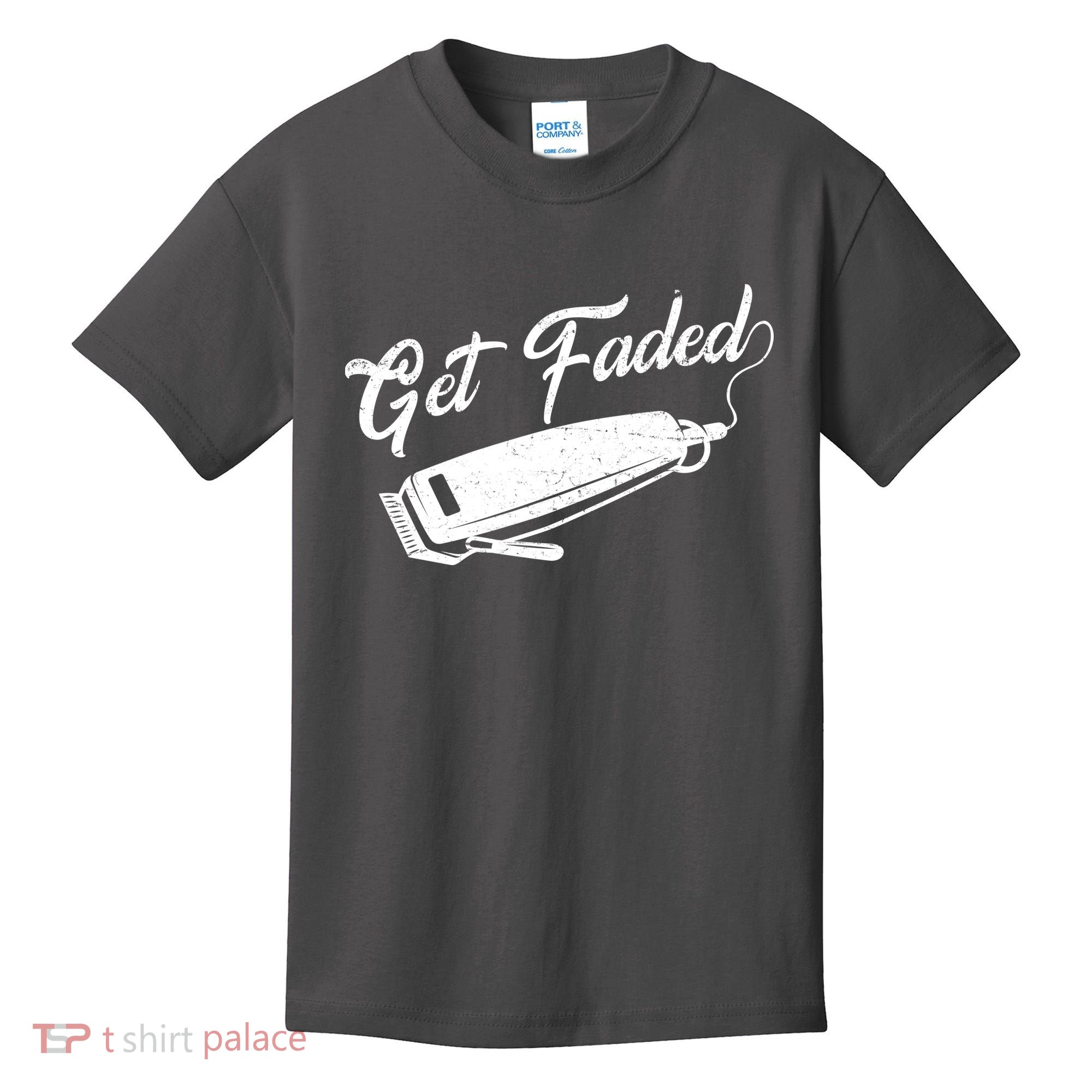 Get Faded Barber Razor Kids T-Shirt
