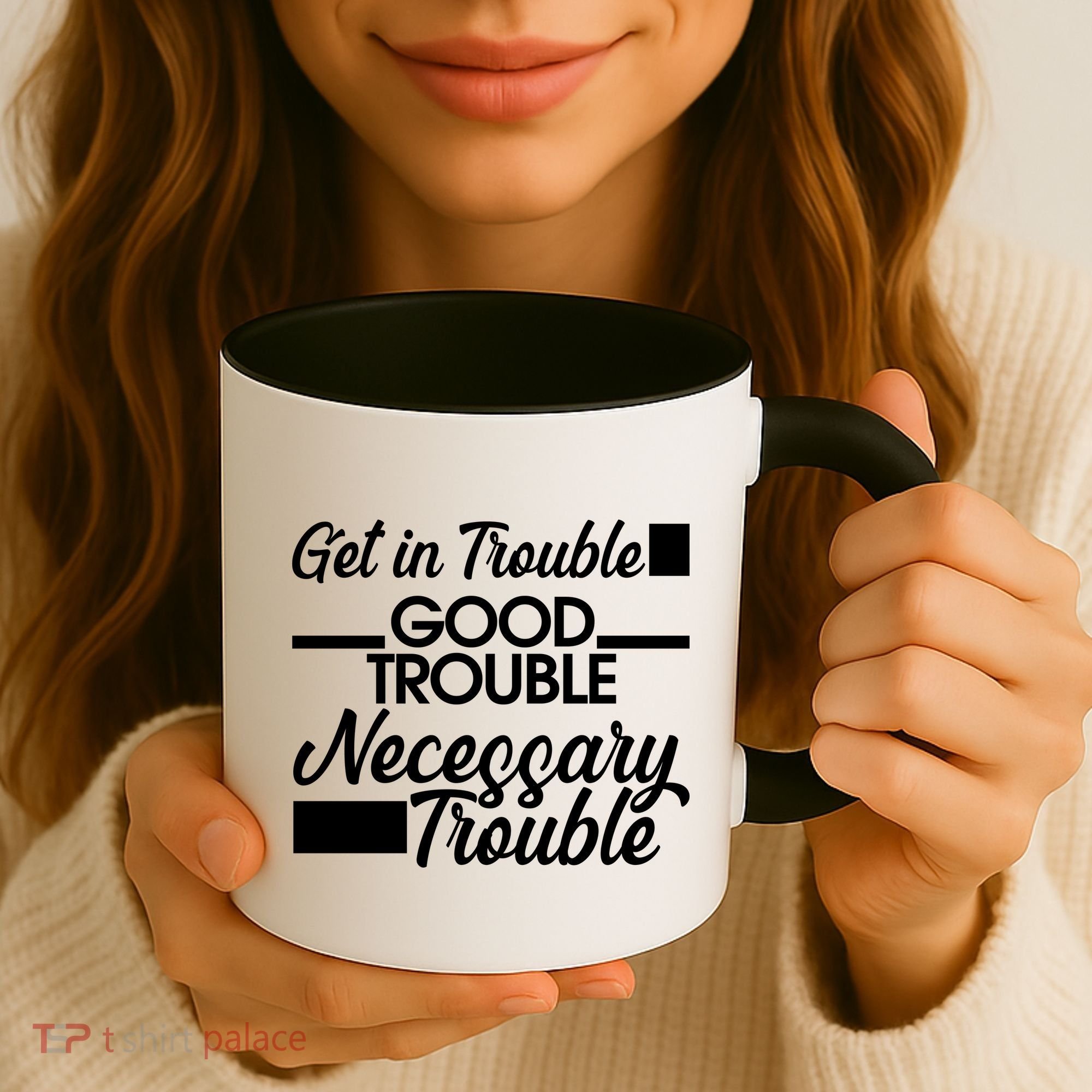 Get In Good Necessary Trouble RIP John Lewis  Coffee Mug