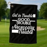 Get In Good Necessary Trouble RIP John Lewis  Golf Towel thumb 1