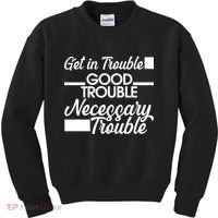 Get In Good Necessary Trouble RIP John Lewis  Kids Sweatshirt thumb 0