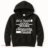 Get In Good Necessary Trouble RIP John Lewis  Kids Hoodie thumb 0