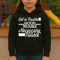 Get In Good Necessary Trouble RIP John Lewis  Kids Hoodie thumb 3