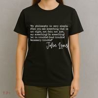 Get In Good Trouble John Lewis Quote Tribute T-Shirt thumb 4