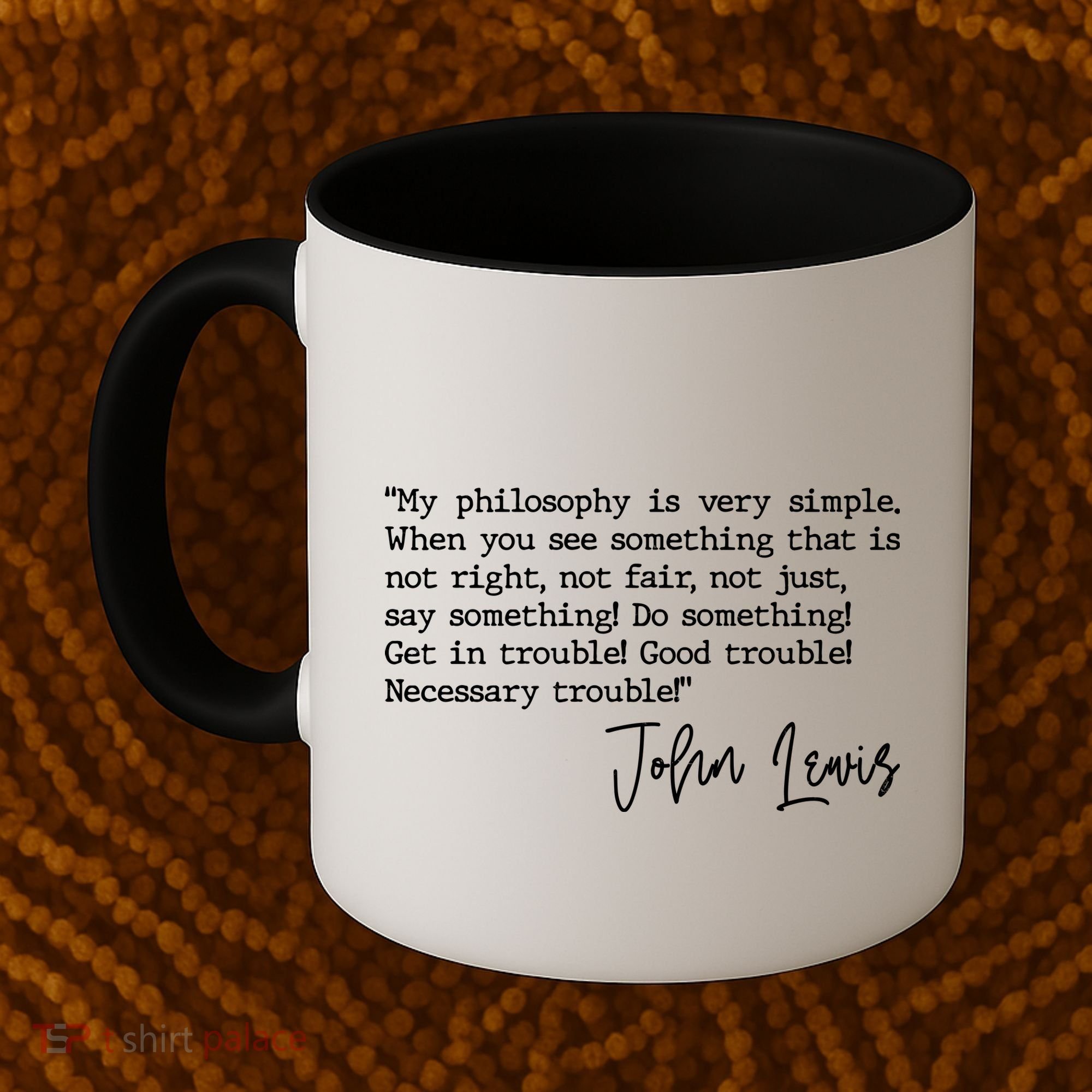 Get In Good Trouble John Lewis Quote Tribute Coffee Mug