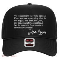 Get In Good Trouble John Lewis Quote Tribute Hat thumb 0