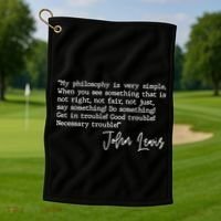 Get In Good Trouble John Lewis Quote Tribute Golf Towel thumb 1