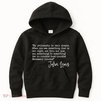 Get In Good Trouble John Lewis Quote Tribute Kids Hoodie thumb 0