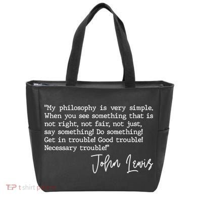 Get In Good Trouble John Lewis Quote Tribute Tote Bag