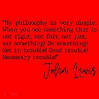 Get In Good Trouble John Lewis Quote Tribute Santa Hat thumb 1