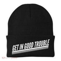 Get In Good Trouble Rep John Lewis Quote  Beanie thumb 0