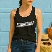 Get In Good Trouble Rep John Lewis Quote  Women's Tank Top thumb 2